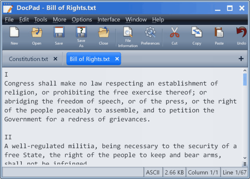 Screenshot of DocPad